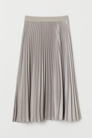 Pleated Skirt - Taupe - Ladies | H&M CA