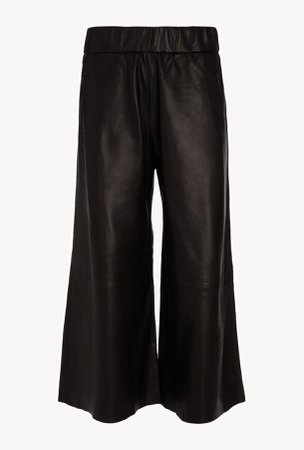 Black Leather Culotte Pants – SPRWMN