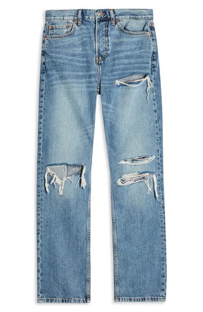 Topshop Hawthorn Ripped Dad Jeans | Nordstrom