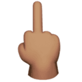 🖕🏽 Middle Finger: Medium Skin Tone Emoji (Apple)