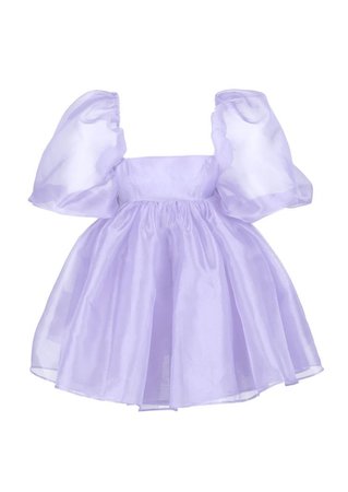 small fluffy purple dress