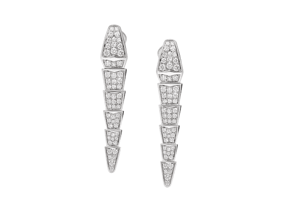 Serpenti White gold Earrings 348320 | Bvlgari