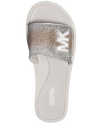 Michael Kors Women's MK Platform Logo Pool Slide Sandals - Macy's