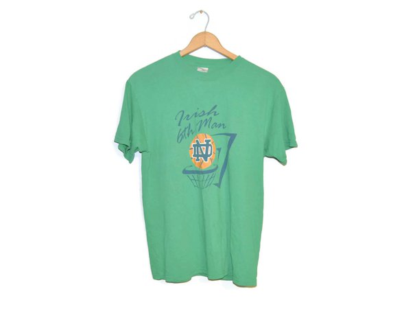 Vintage Notre Dame T-Shirt Irish 6th Man Tee