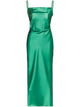 Shop Nanushka Irma square-neck midi dress with Express Delivery - FARFETCH
