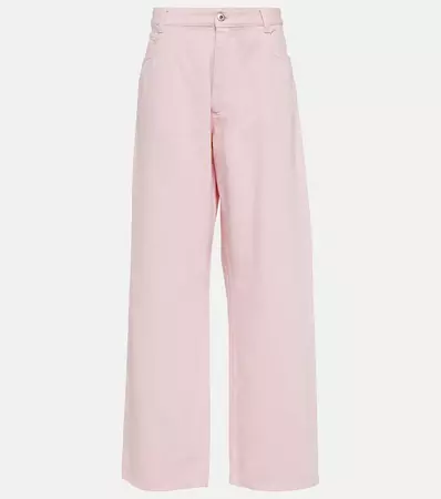 High Rise Wide Leg Jeans in Pink - Bottega Veneta | Mytheresa