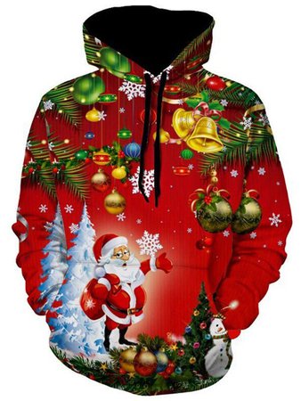 DressLily.com: Photo Gallery - Christmas Tree Jingle Bells Santa Christmas Hoodie
