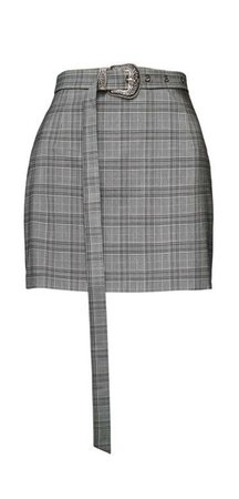 Magda Butrym Plaid Belted Mini Skirt