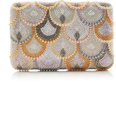 Couture Scalloped Crystal Seamless Clutch