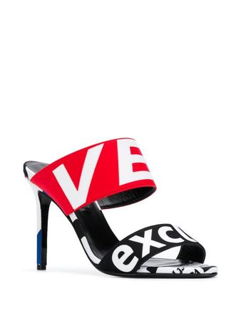 Versace lettering logo print sandals £580 - Shop SS19 Online - Fast Delivery, Free Returns