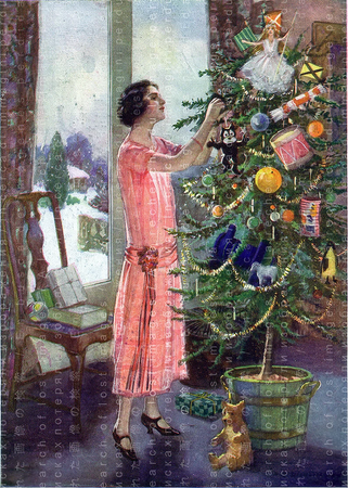 1920s flapper Christmas card holidays