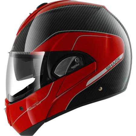red motorcycle helmet