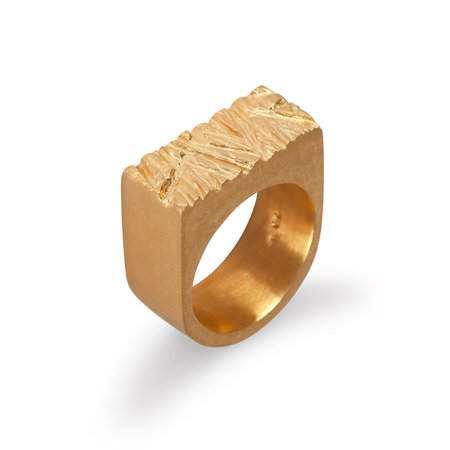 Rugged Ring 18ct gold vermeil | Edge Only designer jewelry Ireland