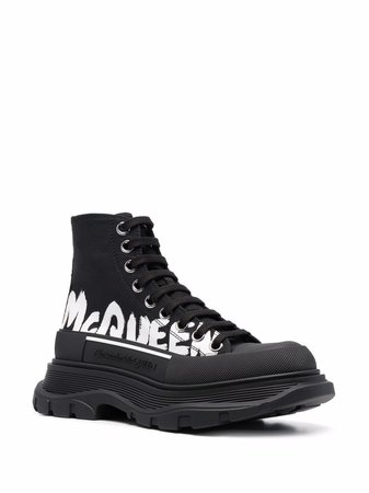 Alexander McQueen logo-print chunky boots - FARFETCH