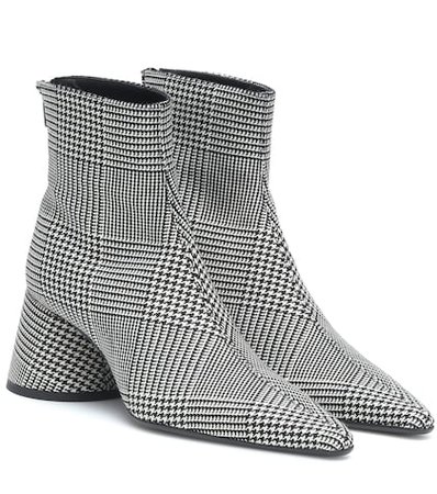 Houndstooth ankle boots