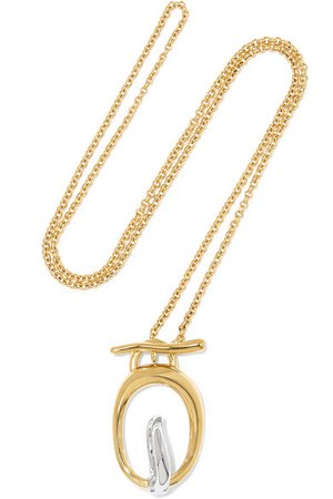 Charlotte Chesnais | Turtle gold vermeil and silver necklace | NET-A-PORTER.COM