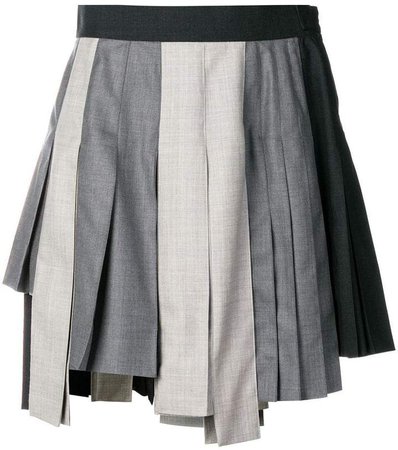 Altered Pleat Miniskirt