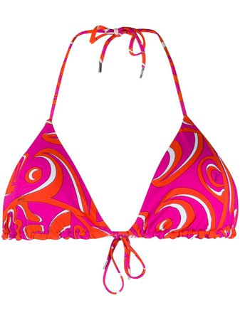 Emilio Pucci Printed Bikini Top | Farfetch.com
