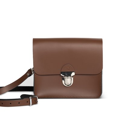 Sofia Dark Brown Leather Crossbody Bag by Gweniss | Gweniss