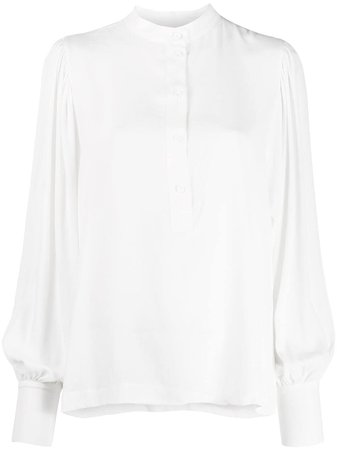8pm loose-fit Collarless Blouse - Farfetch