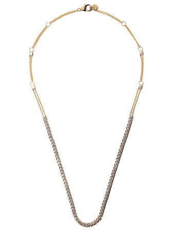 Alinka 18kt yellow gold RIVIERA diamond necklace SS20 | Farfetch.com