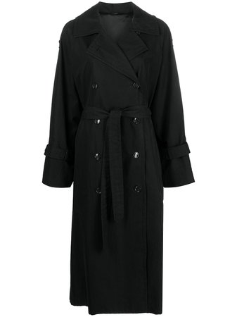 Totême water repellent oversized trench coat black 211102701 - Farfetch