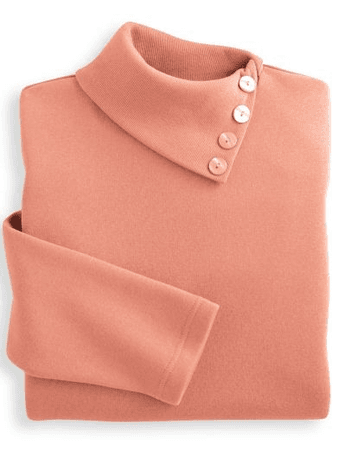 Asymmetrical Neckline Fleece Top | Blair