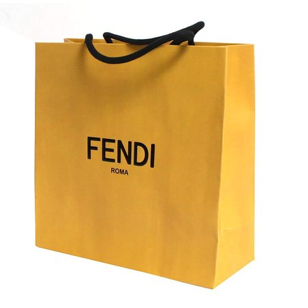 Fendi Shopping Tote Bag Designer Gift Bag - Small Yellow Fendi Logo- Buy Online in Bulgaria at bulgaria.desertcart.com. ProductId : 33733900.