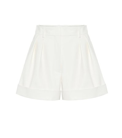 VALENTINO Leather high-rise shorts