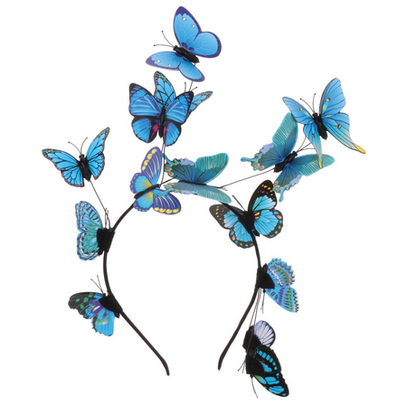 blue butterfly crown