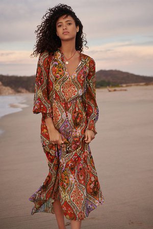 Farm Rio Mosaic Maxi Dress | Anthropologie