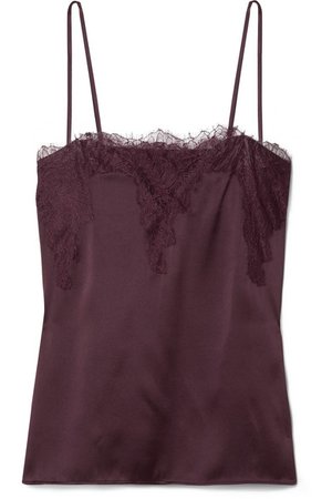 Cami NYC | The Sweetheart lace-trimmed silk-charmeuse camisole | NET-A-PORTER.COM