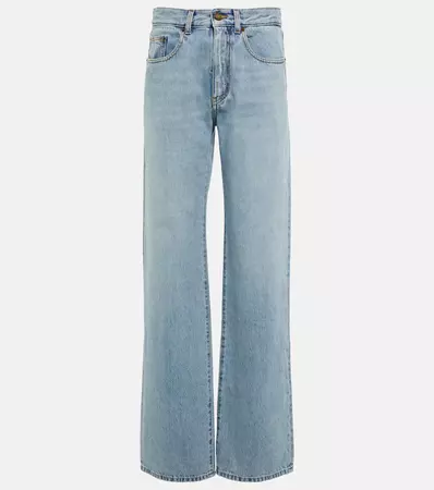 Wide Leg Jeans in Blue - Saint Laurent | Mytheresa