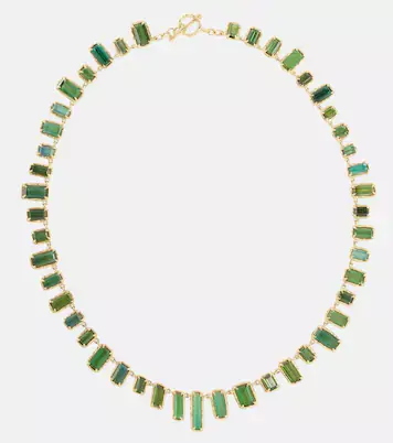 Bermuda Botany Eternity 18 Kt Gold Necklace With Tourmalines in Multicoloured - Octavia Elizabeth | Mytheresa