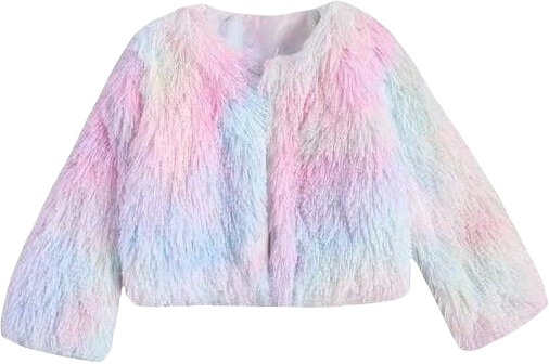 pastel fluffy jacket