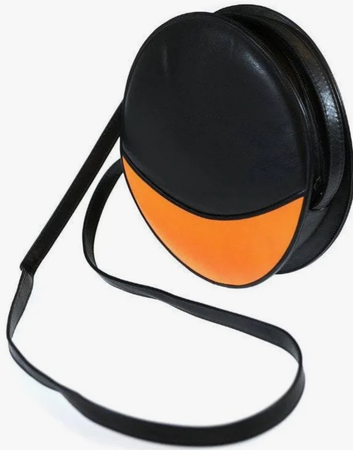 black and orange purse