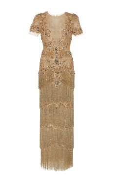 Marchesa - Gold Embellished Gown