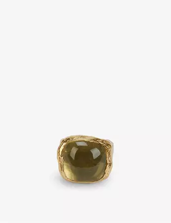 SIMUERO Boya 18ct Gold-Plated Recycled Sterling-Silver And Quartz Ring | Endource