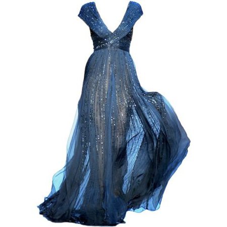 Dark Blue Couture Gown