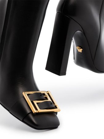 Versace Square Toe 110mm Leather Boots - Farfetch