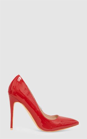 RED PATENT COURT SHOE