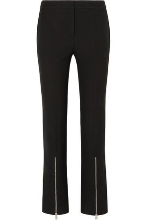 Alexander McQueen | Zip-embellished wool-blend straight-leg pants | NET-A-PORTER.COM