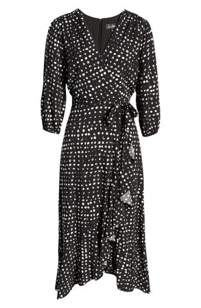 Sam Edelman Dot Print Long Sleeve Midi Dress | Nordstrom