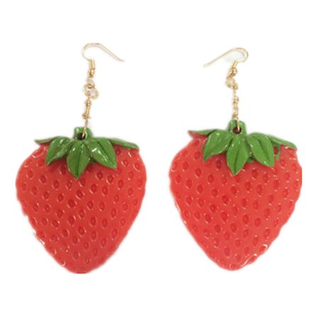 strawberry earring - Google Search