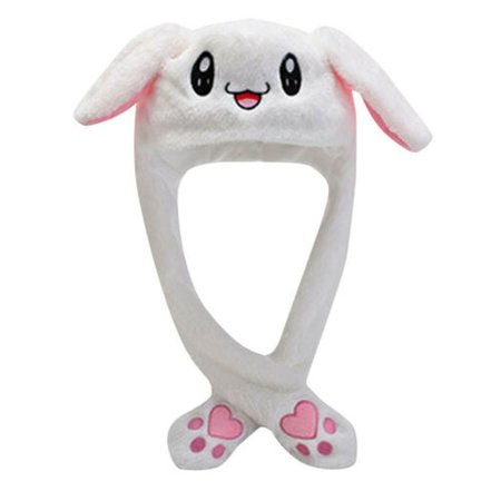 Funny Rabbit Bunny Ear Moving Hat Airbag Cap Soft Plush Cute Hats Toys Gifts | eBay