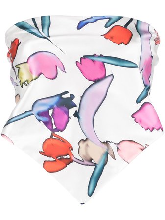 ROTATE Angie floral-print Top - Farfetch