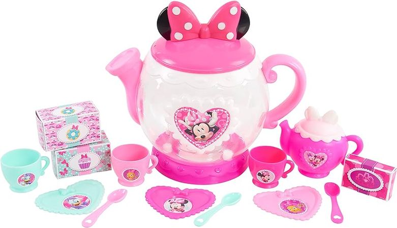 Amazon.com: Minnie Mouse Terrific Teapot, Kids Pretend Play Tea Set, Officially Licensed Kids Toys for Ages 3 Up by Just Play : Toys & Games
