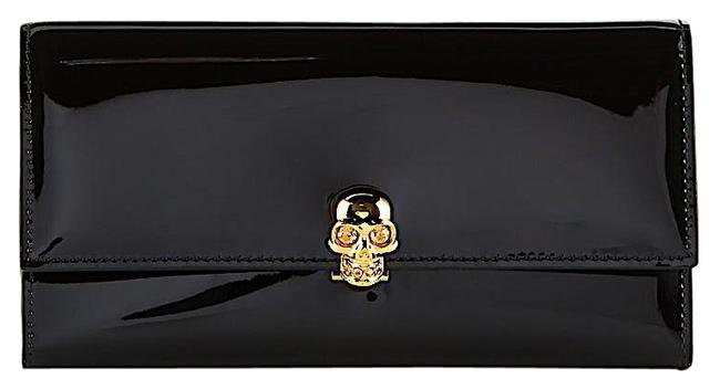 *clipped by @luci-her* Alexander McQueen Wallet on Chain Skull-clasp Soft Patent Flap Clutch - Tradesy
