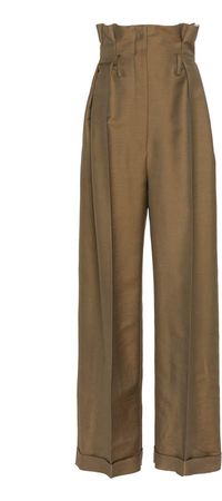 Perrie High-Waisted Wool-Blend Twill Trousers