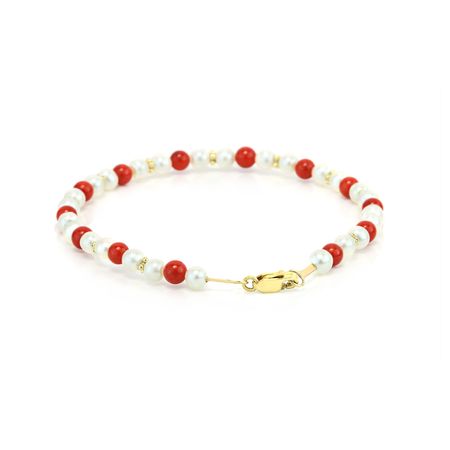 coral and pearls bracelet - Google Search